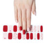 Love blossom semicured dark red nails