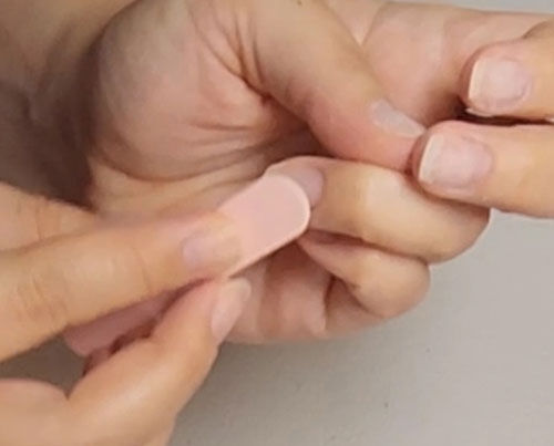 Natural manicure smooth nail surface